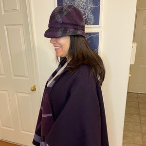 Burberry Plaid Cape Poncho with Hat